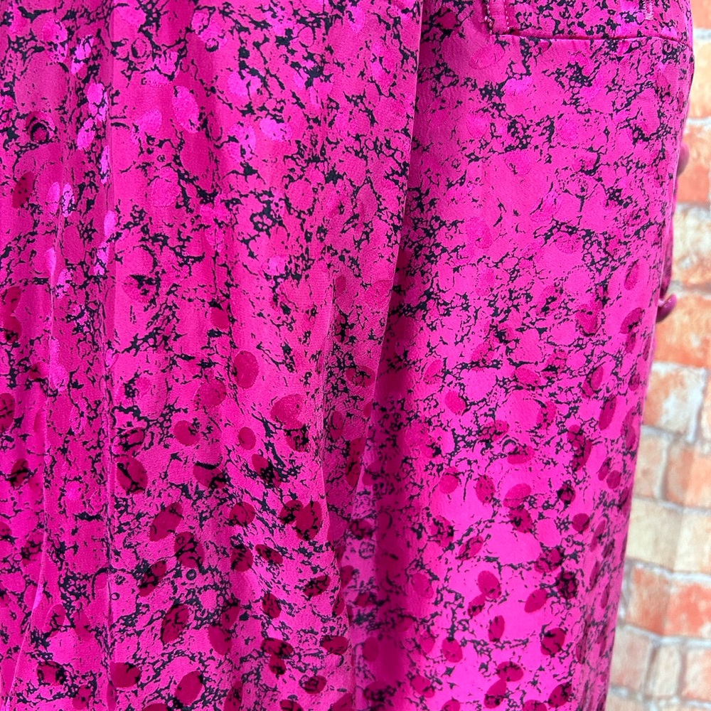 Julie Francis Vintage 80’s Silk Dropwaist Long Sleeve Dress - Picture 8 of 10